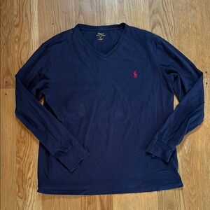 Polo by Ralph Lauren Men's Navy Long Sleeve Shirt